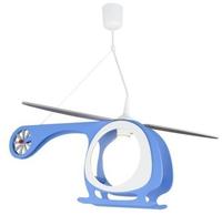 Elobra Pendelleuchte HUBSCHRAUBER, Kinderzimmerleuchte, 1x E27, blau / wei&szlig;