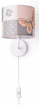 Paco Home Nachttischlampe Regenbogen Weiß, Design 1 (Ø18 cm)