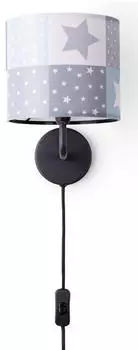 Paco Home Nachttischlampe Regenbogen Schwarz, Design 2 (Ø18 cm)