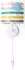 Paco Home Nachttischlampe Regenbogen Weiß, Design 6 (Ø18 cm)