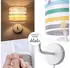 Paco Home Nachttischlampe Regenbogen Weiß, Design 6 (Ø18 cm)