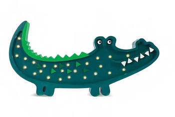Little Lights Kinder Wand- & Tischleuchte Krokodil (Grün)
