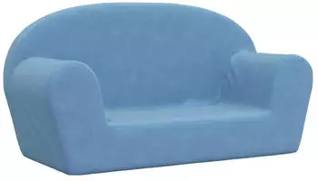 vidaXL Kindersofa 2-Sitzer Pl&uuml;sch Blau (356990)