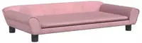 vidaXL Kindersofa Rosa 100x50x26 cm Samt