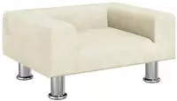 vidaXL Kindersofa Creme 50x40x26,5 cm Samt