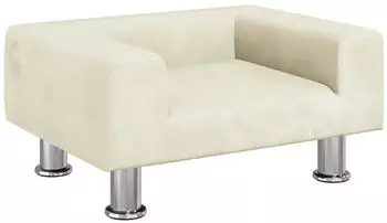 vidaXL Kindersofa Samt Creme 50x40x26,5cm (3196342)
