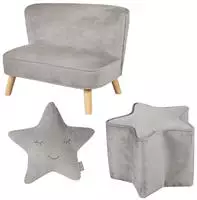 roba Kindersitzgruppe "Lil Sofa" Set, 3 Stk. tlg. bestehend aus Kindersofa,