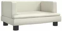 vidaXL Kindersofa Creme 60x40x30 cm Kunstleder
