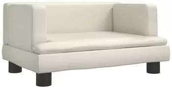 vidaXL Kindersofa Kunstleder Creme 60x40x30cm (3196325)