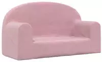 vidaXL Kindersofa 2-Sitzer Rosa Weich Pl&uuml;sch