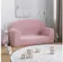 vidaXL Kindersofa 2-Sitzer Rosa Weichplüsch (357015)