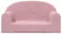 vidaXL Kindersofa 2-Sitzer Rosa Weichplüsch (357015)