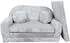 FORTISLINE Rosalia Kindersofa ausklappbar Cord, 2 Kissen, Oeko-TEX 100 (96x57x48cm)