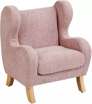 Beliani Farum Kindersessel Bouclé Rosa (Farum)
