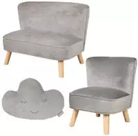 roba Kindersitzgruppe "Lil Sofa" Set, 3 Stk. tlg. bestehend aus Kindersofa,
