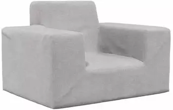 vidaXL Kindersofa Hellgrau Weich Pl&uuml;sch (4104773)
