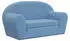 vidaXL Kinderschlafsofa 2-Sitzer, Weicher Plüsch, Blau
