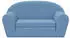 vidaXL Kinderschlafsofa 2-Sitzer, Weicher Plüsch, Blau