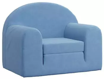 vidaXL Kinderschlafsofa Blau Pl&uuml;sch (357020)