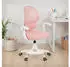 Idimex ISLA Kinderdrehstuhl mit Fußstütze, ergonomisch, Netzrücken, Pink