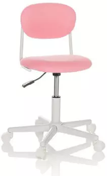 HJH Office KIDDY BASE I Kinderdrehstuhl Stoff, h&ouml;henverstellbar, ohne Armlehnen, Pink (719239)
