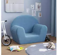 vidaXL Kindersofa Blau Weich Pl&uuml;sch