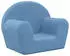 vidaXL Kindersofa Weiches Plüsch Blau (356984)