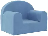 vidaXL Kindersofa Blau Weich Pl&uuml;sch