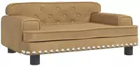 Kindersofa Braun 70x45x30 Cm Samt - Vidaxl