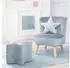 Roba Lil Sofa Kindersitzgruppe Samt, hellblau, Sessel, Hocker & Dekokissen (231S09M3)