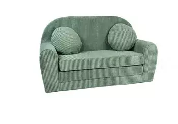 FORTISLINE Rosalia Kindersofa ausklappbar, Cord, mehrfarbig, Oeko-TEX 100