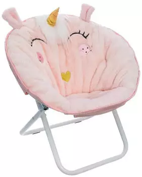 Atmosphera Klappsessel Einhorn, Stoff, hellrosa, Kinder (ATM-158705)