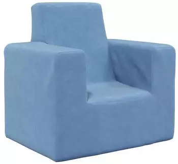 vidaXL Kindersofa Blau Weiches Pl&uuml;sch