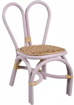 Beliani Desimi Kinderstuhl Rattan Boho Indoor/Outdoor Violett (Desimi)
