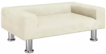 vidaXL Kindersofa Samt Creme 70x45x26,5cm