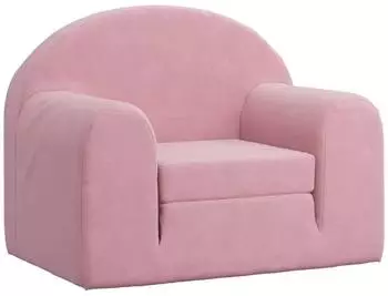 vidaXL Kinder-Schlafsofa Plüsch Rosa (357021)