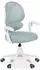 Idimex ISLA Kinderdrehstuhl mit Fußstütze, ergonomisch, Netzrücken, Grün