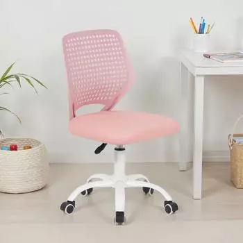 Idimex Jade Kinder-Schreibtischstuhl höhenverstellbar, Mesh-Bezug, Pink
