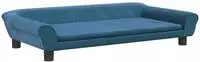 vidaXL Kindersofa Blau 100x50x26 cm Samt