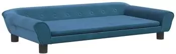 vidaXL Kindersofa Samt Blau 100x50x26cm (3196393)