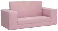 vidaXL Kinder-Schlafsofa 2-Sitzer Rosa Weicher Pl&uuml;sch