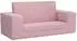 vidaXL Kinder-Schlafsofa 2-Sitzer Rosa Weicher Plüsch (357033)