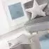 Roba Lil Sofa Kindersitzgruppe Kindersessel, Hocker & Sternkissen, Samt, silbergrau (230S09M3)