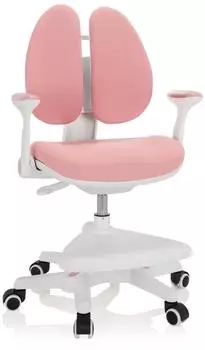 HJH Office KID WING Kinderschreibtischstuhl Stoff, rosa, klappbare Armlehnen (736415)