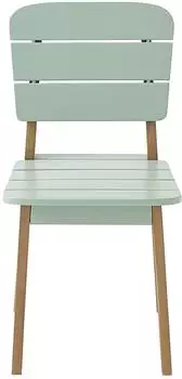 Vertbaudet Tropicool Kinderstuhl, Sitzhöhe 30cm, Mint/Natur