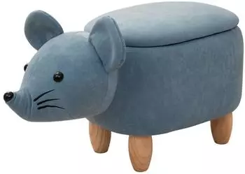 Svita Tierhocker Maus mit Stauraum, Blau, Kinder (97238)