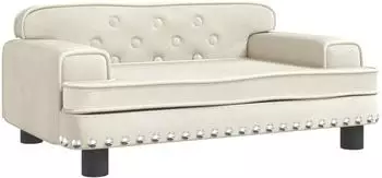 vidaXL Kindersofa Samt Creme 70x45x30cm