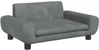vidaXL Kindersofa Samt dunkelgrau 70x45x33cm (3196388)