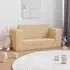 vidaXL Kinder-Schlafsofa 2-Sitzer Plüsch Creme (357037)