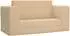 vidaXL Kinder-Schlafsofa 2-Sitzer Plüsch Creme (357037)